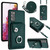 For Samsung Galaxy S20 FE Organ Card Bag Ring Holder Phone Case with Long Lanyard(Green)