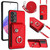 For Samsung Galaxy A53 5G Organ Card Bag Ring Holder Phone Case with Long Lanyard(Red)