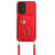 For Samsung Galaxy A53 5G Organ Card Bag Ring Holder Phone Case with Long Lanyard(Red)