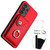 For Samsung Galaxy A53 5G Organ Card Bag Ring Holder Phone Case with Long Lanyard(Red)