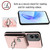 For Honor X50i / 90 Lite Organ Card Bag Ring Holder Phone Case with Long Lanyard(Pink)