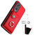 For Honor 90 Organ Card Bag Ring Holder Phone Case with Long Lanyard(Red)