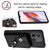 For Xiaomi Redmi 12C / 11A Organ Card Bag Ring Holder Phone Case with Long Lanyard(Black)