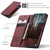For Xiaomi 14 CaseMe 013 Multifunctional Horizontal Flip Leather Phone Case(Wine Red)