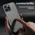For iPhone 13 Pro Max Skin Feel Magnetic Leather Back Phone Case (Dark Grey)