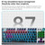 AULA F3001 Backlit 87 Keys Wired/Wireless/Bluetooth Three Model Mechanical Gaming Keyboard(Silver White Green Shaft)