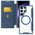 For Samsung Galaxy S24 Ultra 5G MagSafe RFID Blocking Adsorption Flip Leather Phone Case(Blue)