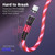 2.4A 540 Degree Bendable Streamer Magnetic Data Cable without Magnetic Head, Cable Length: 1m (Colour)