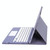 For Xiaomi Pad 6S Pro 12.4 Lambskin Texture Detachable Bluetooth Keyboard Leather Case with Touchpad(Purple)