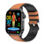 ET580 2.04 inch AMOLED Screen Sports Smart Watch Support Bluethooth Call /  ECG Function(Brown Leather Band)