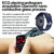 ET580 2.04 inch AMOLED Screen Sports Smart Watch Support Bluethooth Call /  ECG Function(Black Silicone Band)