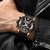 CURREN M8329 Casual Sport Leather Watch for Men(Rose black)