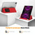 Fold Stand Magnetic Tablet Sleeve Case Liner Bag with Pen Slot For iPad 9.7 / 10.2 / 10.5 / 10.9 / 11 inch(Red)