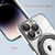For iPhone 14 Electroplating MagSafe 360 Degree Rotation Holder Shockproof Phone Case(Silver)