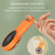Handheld Foldable Desktop USB Rechargeable Mini Fan Mountaineering Hook Mute Fan(Orange)