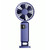 Portable Digital Display Hanging Neck Mute Small Fan USB Charging Handheld Foldable Fan(Blue)