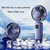 Portable Digital Display Hanging Neck Mute Small Fan USB Charging Handheld Foldable Fan(Blue)