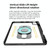 For iPad 12.9 Inch Rotatable Magnetic Case With Keyboard Suspended Slide Rail Protective Cover(White)