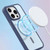 For iPhone 15 Pro Max Metal Button Skin Feel Matte MagSafe Shockproof Phone Case(Lavender Grey)