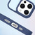 For iPhone 13 Pro Metal Button Skin Feel Matte MagSafe Shockproof Phone Case(Dark Blue)