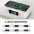 Digital Alarm Clock Wireless Charger Bluetooth Speaker RGB Night Light Cell Phone Stand(Black)