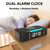 Digital Alarm Clock Wireless Charger Bluetooth Speaker RGB Night Light Cell Phone Stand(Black)