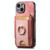 For iPhone 15 Plus Retro Splitable Magnetic Stand Card Bag Leather Phone Case(Pink)