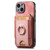 For iPhone 12 Pro Retro Splitable Magnetic Stand Card Bag Leather Phone Case(Pink)