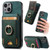 For iPhone 14 Retro Splitable Magnetic Stand Card Bag Leather Phone Case(Green)