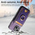 For iPhone 12 Retro Splitable Magnetic Stand Card Bag Leather Phone Case(Purple)