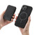 For iPhone 13 Pro Retro Splitable Magnetic Stand Card Bag Leather Phone Case(Black)