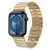 For Apple Watch Series 9 45mm Bamboo Stainless Steel Magnetic Watch Band(Gold)