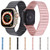 For Apple Watch SE 2023 40mm Bamboo Stainless Steel Magnetic Watch Band(Pink)