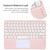 For Huawei MatePad 11 2023 / 2021 Round Button Bluetooth Keyboard Rotatable Holder Leather Case with Touchpad(Rose Gold)