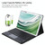 For Huawei MatePad Pro 11 2024 / 2022 Round Button Bluetooth Keyboard Rotatable Holder Leather Case with Touchpad(Black)