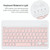 For Huawei MatePad 11 2023 / 2021 Square Button Backlight Bluetooth Keyboard Rotatable Holder Leather Case(Rose Gold)