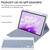 For Huawei MatePad Air 11.5 Square Button Backlight Bluetooth Keyboard Rotatable Holder Leather Case(Lavender Purple)