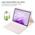 For Huawei MatePad Air 11.5 Square Button Bluetooth Keyboard Rotatable Holder Leather Case(Rose Gold)