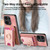 For Xiaomi Redmi 9A Retro Splitable Magnetic Stand Card Bag Leather Phone Case(Pink)