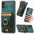 For Xiaomi Redmi 9A Retro Splitable Magnetic Stand Card Bag Leather Phone Case(Green)