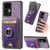 For Xiaomi 12 Pro Retro Splitable Magnetic Stand Card Bag Leather Phone Case(Purple)