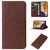 For Samsung Galaxy M15 Magnetic Closure Leather Phone Case(Brown)