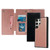 For Samsung Galaxy S23 Ultra 5G Multifunctional 7-Card Wallet Leather Phone Case(Rose Gold)