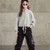 Spring Autumn Children Fashion Sweater Hoodies (Color:Grey Size:150cm)