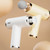 LCD Variable Frequency Silent Fascia Gun High Frequency Vibration Muscle Relaxation Massager(White)