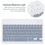 For Xiaomi Pad 6 Square Button Backlight Bluetooth Keyboard Rotatable Holder Leather Case(Lavender Purple)