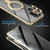 For Samsung Galaxy S24 Ultra 5G MagSafe Magnetic Privacy Frosted Tempered Glass Holder Phone Case(Gold)