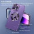 For iPhone 12 Magnetic HD Tempered Glass Phone Case(Purple)