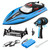 812 High-Speed RC Boat Large Horsepower Speedboat Long Endurance Waterproof Boys Water Toy Dual Batteries(Blue)