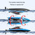 812 High-Speed RC Boat Large Horsepower Speedboat Long Endurance Waterproof Boys Water Toy Dual Batteries(Blue)